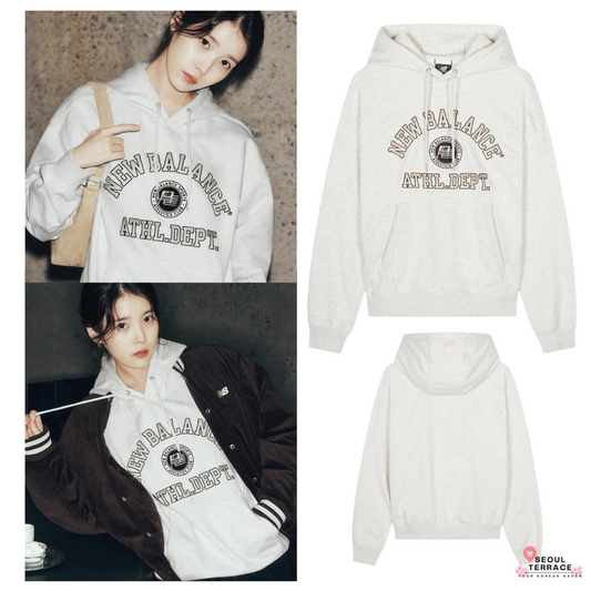 [IU Worn] 25FW New Balance UNI College Club Hoodie (Semi Over Fit)