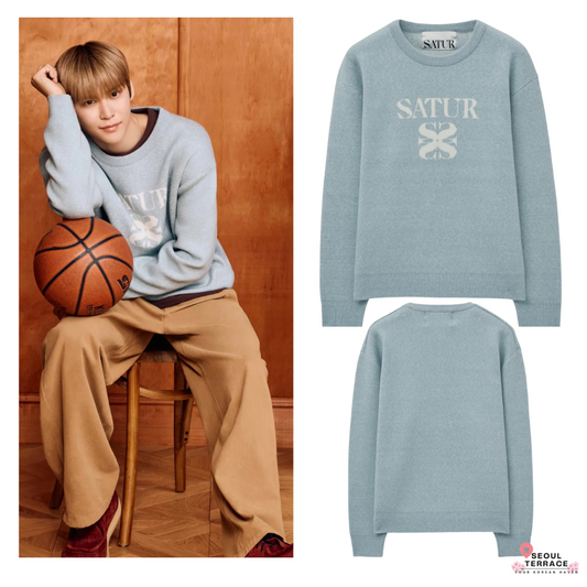 [Riize Pick] 25FW Satur Basic Logo Jacquard Crew Neck Knit