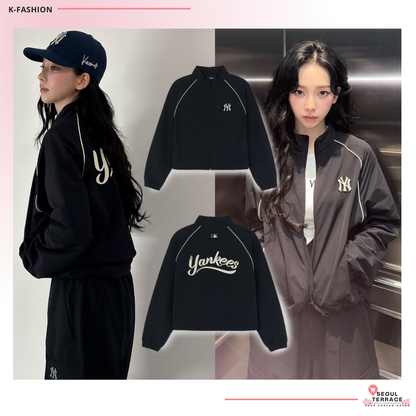 [Aespa Karina Worn] MLB Women's Sportive Varsity Windbreaker New York Yankees