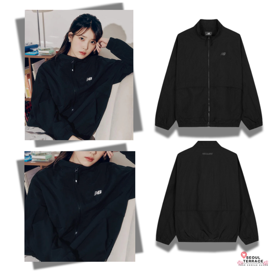 [IU Worn]  New Balance UNI Essential Heritage Stand-Neck Warm-Up Jacket