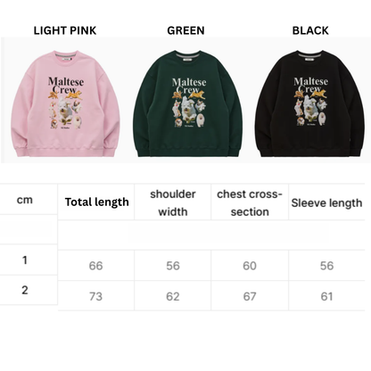 [Lesserafim Chaeyeon Worn] Wai Kei Maltese Crew Sweatshirts