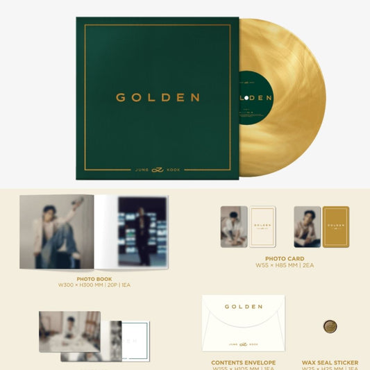 BTS Jungkook Album - 'GOLDEN' Colored Vinyl LP