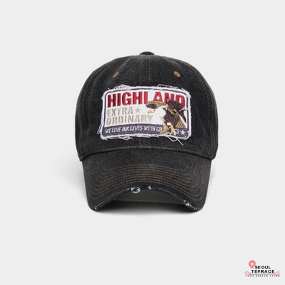 PLATEAU HIGH EA DENIM WASHED CAP BLACK Seen worn by BTS Jimin