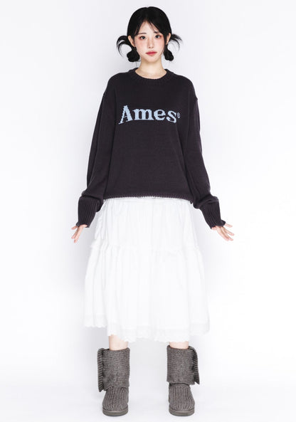 [Qwer Pick] 25FW Ames Basic Pullover Knit Charcoal
