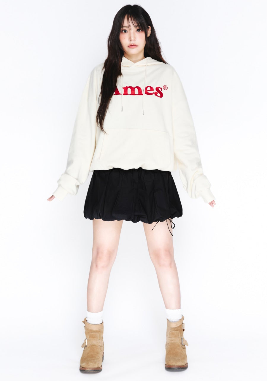 [Qwer Pick] 25FW Ames Basic Logo Hoodie Cream