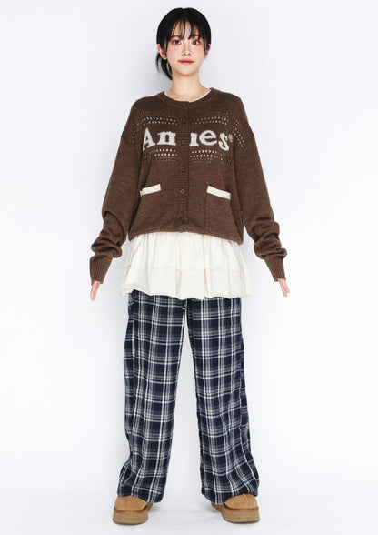 [Qwer Pick] 25FW Ames Punched Cardigan Brown