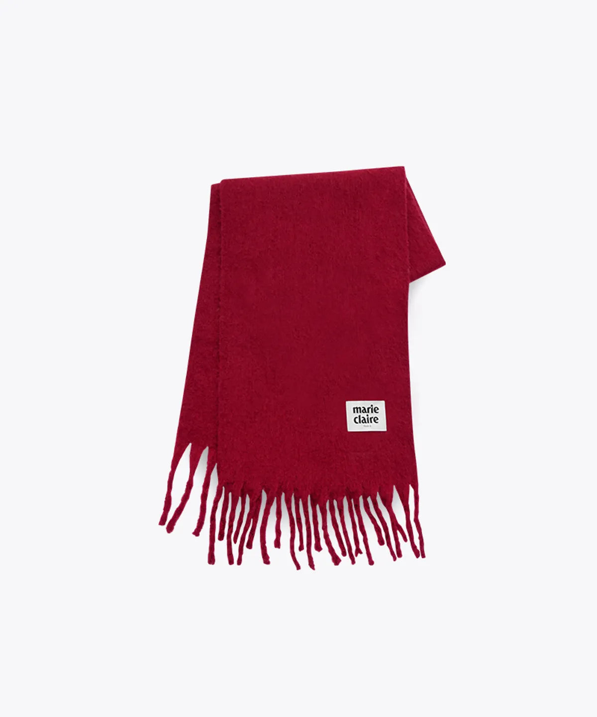 Marie Claire (FW25) Paris Collection - Fuzzy Solid Muffler (Red,White,Green,Sky Blue)