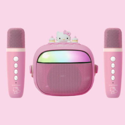 ROYCHE Sanrio Hello Kitty Bluetooth Speaker & Wireless Karaoke Microphone Set
