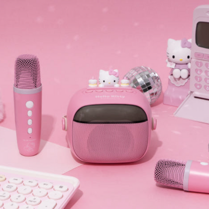 ROYCHE Sanrio Hello Kitty Bluetooth Speaker & Wireless Karaoke Microphone Set