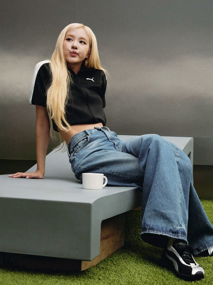 [[Blackpink Rosé Worn] Puma T7 Short Sleeve Jacket Full Zip