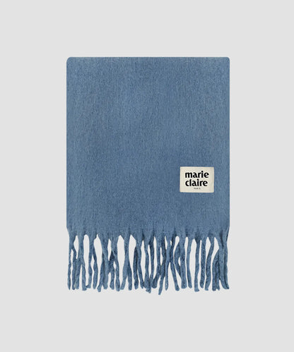 Marie Claire (FW25) Paris Collection - Fuzzy Solid Muffler (Red,White,Green,Sky Blue)