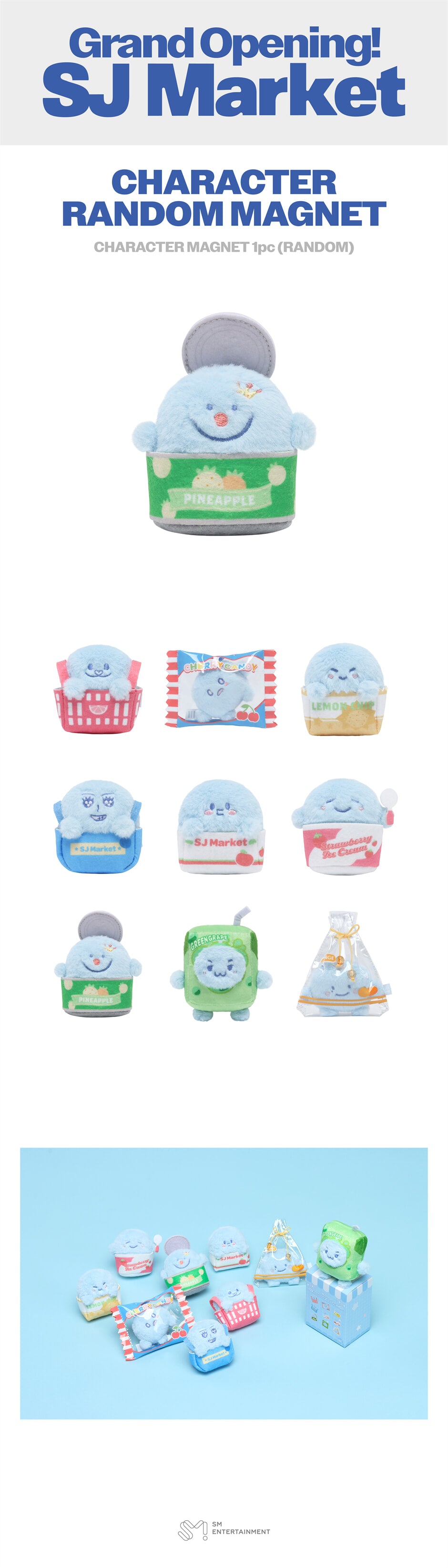 SUPER JUNIOR 'GRAND OPENING! SJ MARKET' CHARACTER RANDOM MAGNET