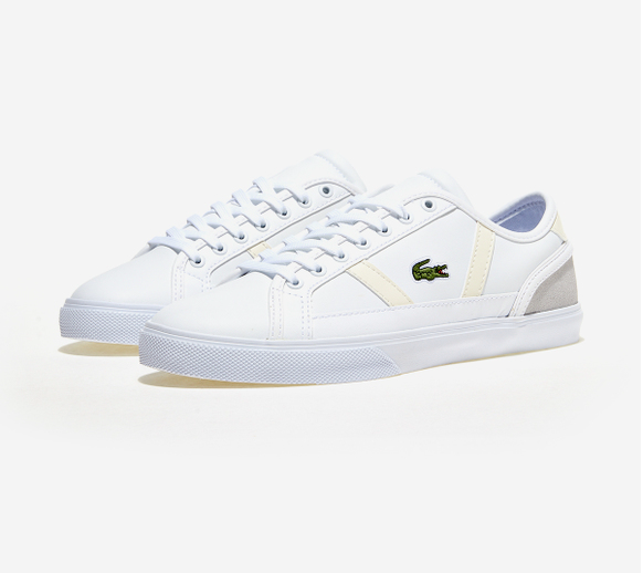 LACOSTE SIDELINE PRO ABC SHOES (WHITE / GRAY)