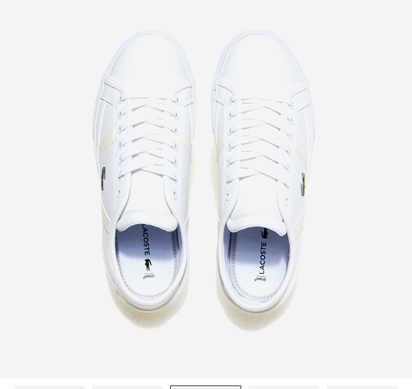 LACOSTE SIDELINE PRO ABC SHOES (WHITE / GRAY)