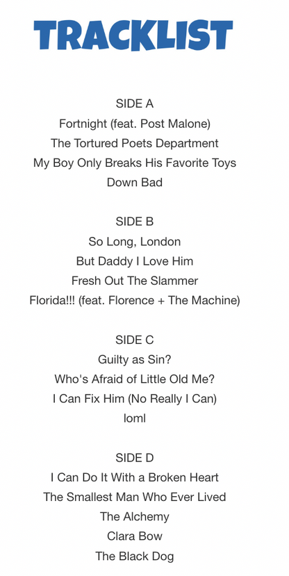 Taylor Swift LP 11th Regular Album TTPD Anthology (Color Edition)