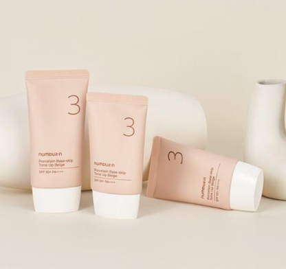 NUMBUZIN - Porcelain Base-Skip Tone Up Beige (SPF 50+ PA++++)
