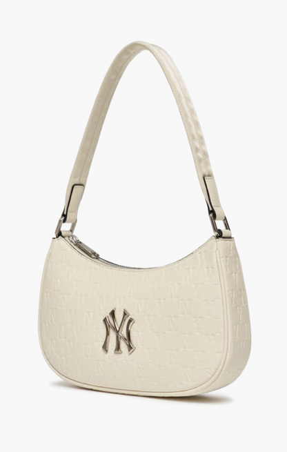MLB - Monogram Embossed Hobo Bag New York Yankees