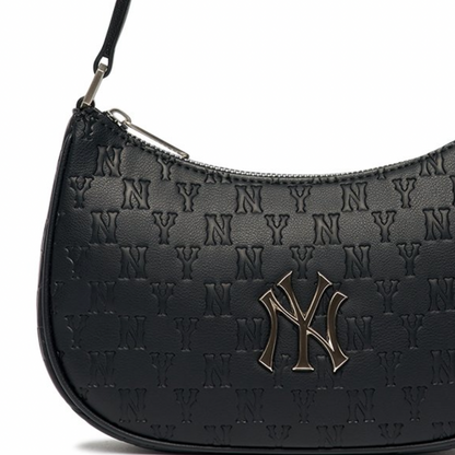 MLB - Monogram Embossed Hobo Bag New York Yankees