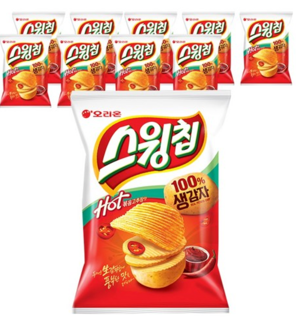 SWING CHIPS - Fried Red Pepper Paste Flavor (10 x 60g)