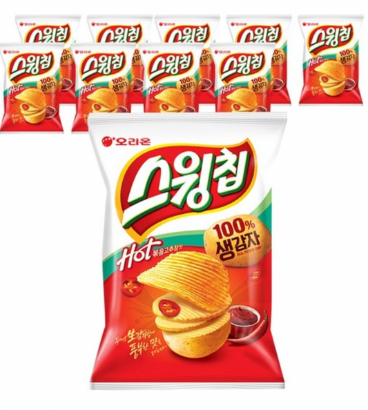 SWING CHIPS - Fried Red Pepper Paste Flavor (10 x 60g)