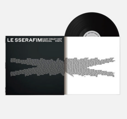 Le Sserafim EASY CRAZY HOT Mini Album Vinyl LP (Black Color Le Sserafim EASY CRAZY HOT Mini Album Vinyl LP (Black Color