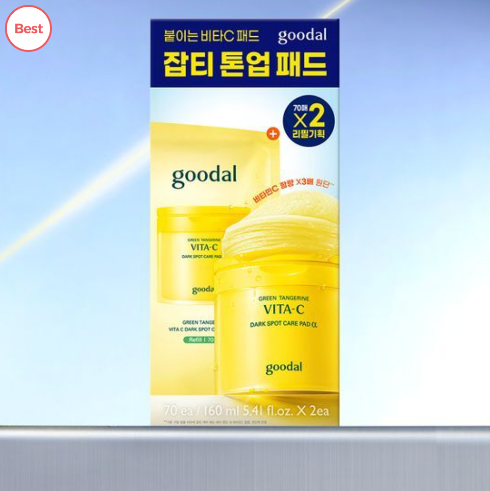 GOODAL - Green Tangerine Vita-C Spot Care Pad 70 Sheets (FREE +70 Sheets Refill)