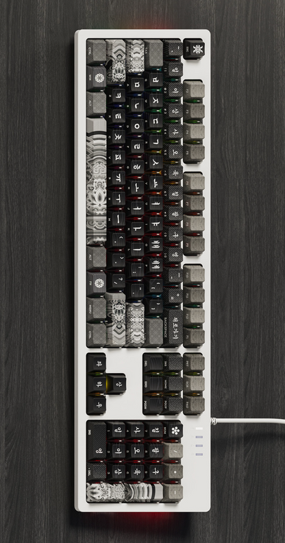 c.e.dot MONO DANCHEONG WIRED LED MECHANICAL KEYBOARD with KOREAN TRADITIONAL DESIGN