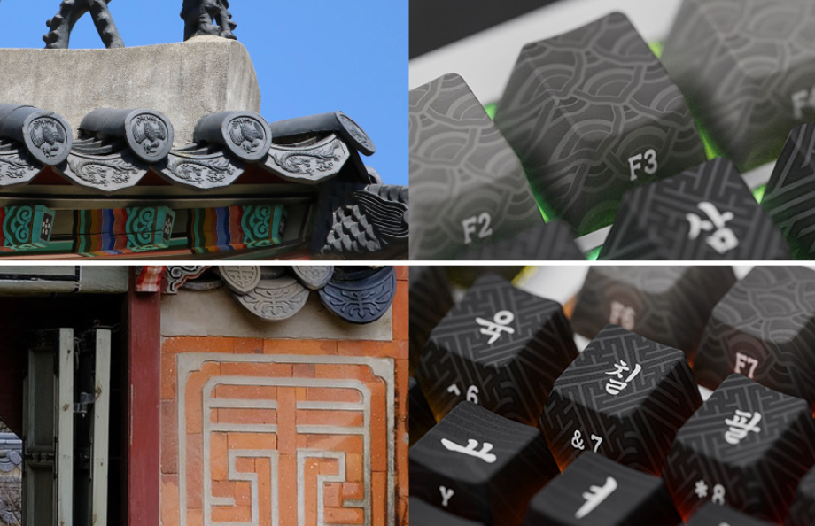 c.e.dot MONO DANCHEONG WIRED LED MECHANICAL KEYBOARD with KOREAN TRADITIONAL DESIGN