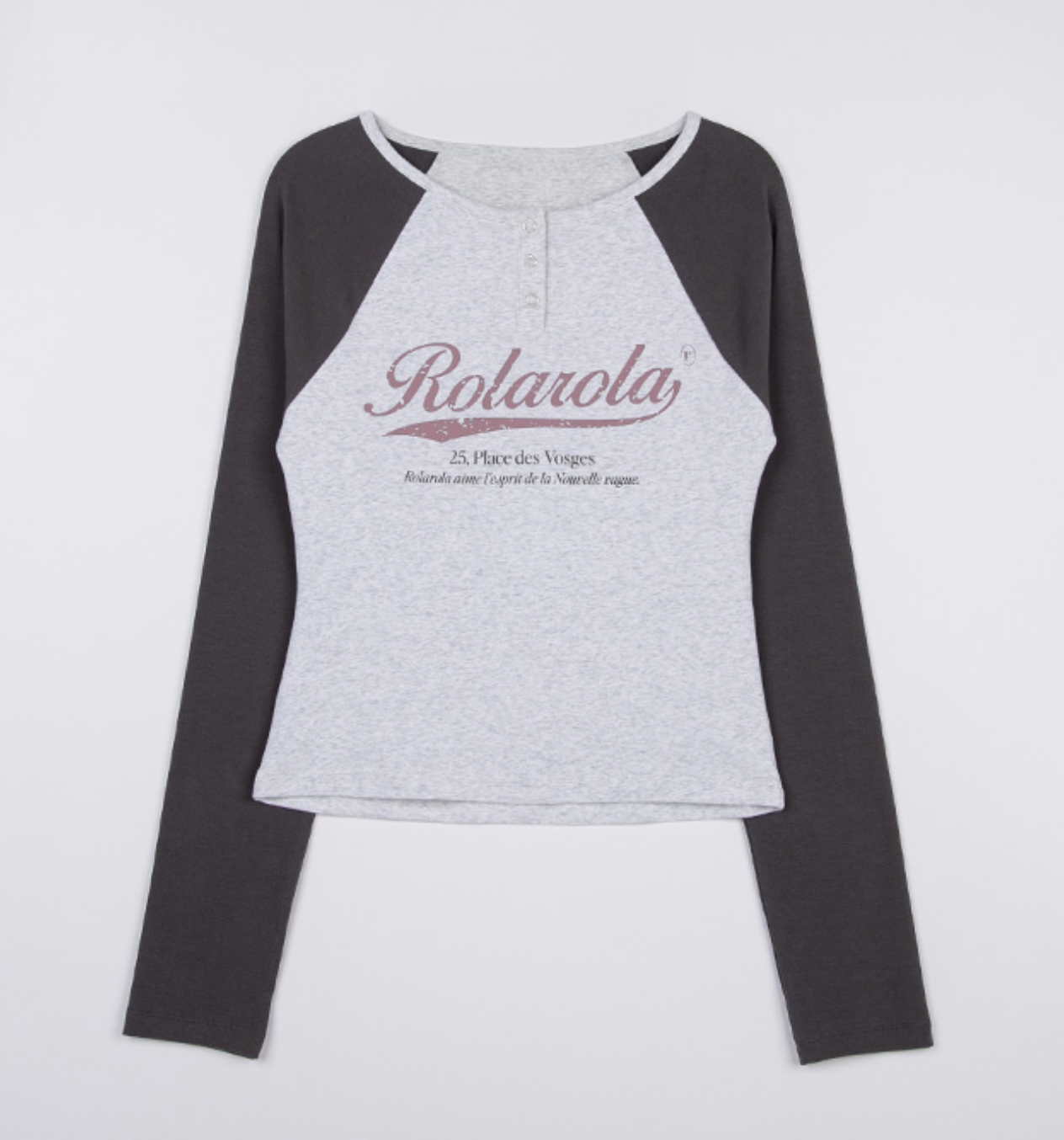 ROLAROLA - Vintage Logo Raglan T-Shirt   [IVE Jang Won-young pick]