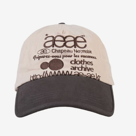 AEAE WEB LOGO 5PANNEL CAP [CHARCOAL/MOCA]