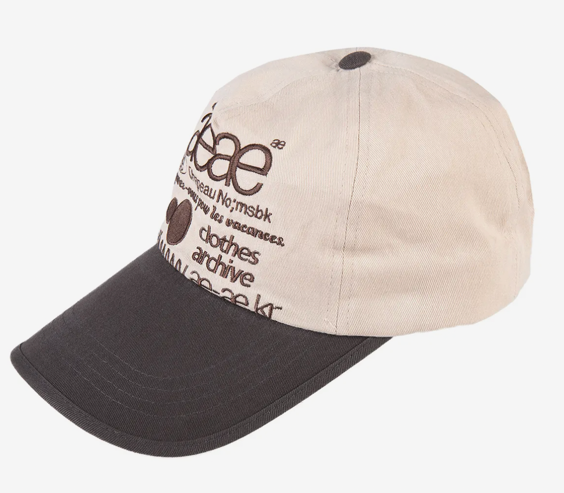 AEAE WEB LOGO 5PANNEL CAP [CHARCOAL/MOCA]