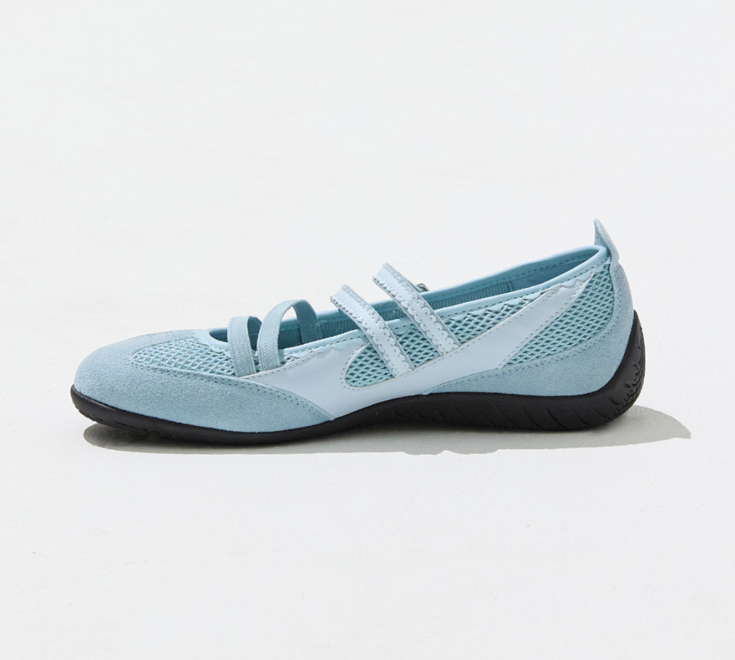 CLCL [CLEVER CLOGER] - Nudge Strap Flat Shoes (Blue)