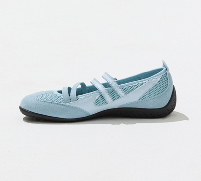 CLCL [CLEVER CLOGER] - Nudge Strap Flat Shoes (Blue)