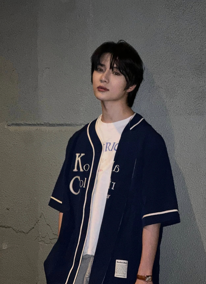 [TXT Beomgyu Worn] Kodak Breeze Light Seersucker Baseball Shirt