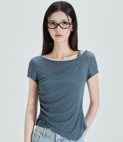 MIXXO  -  Layered Short Sleeve T-Shirt