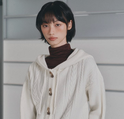 MIXXO - Hooded Toggle Cardigan