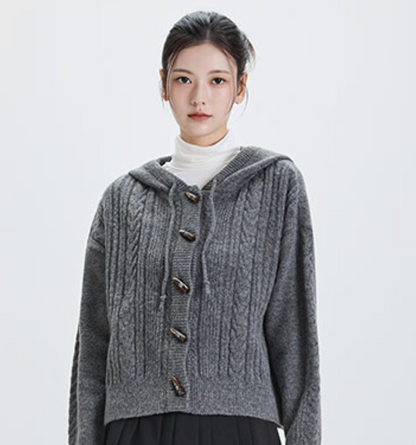 MIXXO - Hooded Toggle Cardigan