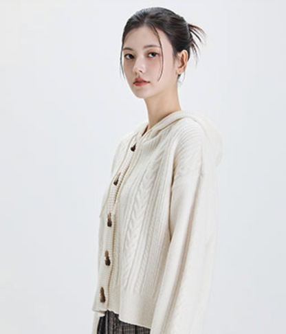 MIXXO - Hooded Toggle Cardigan