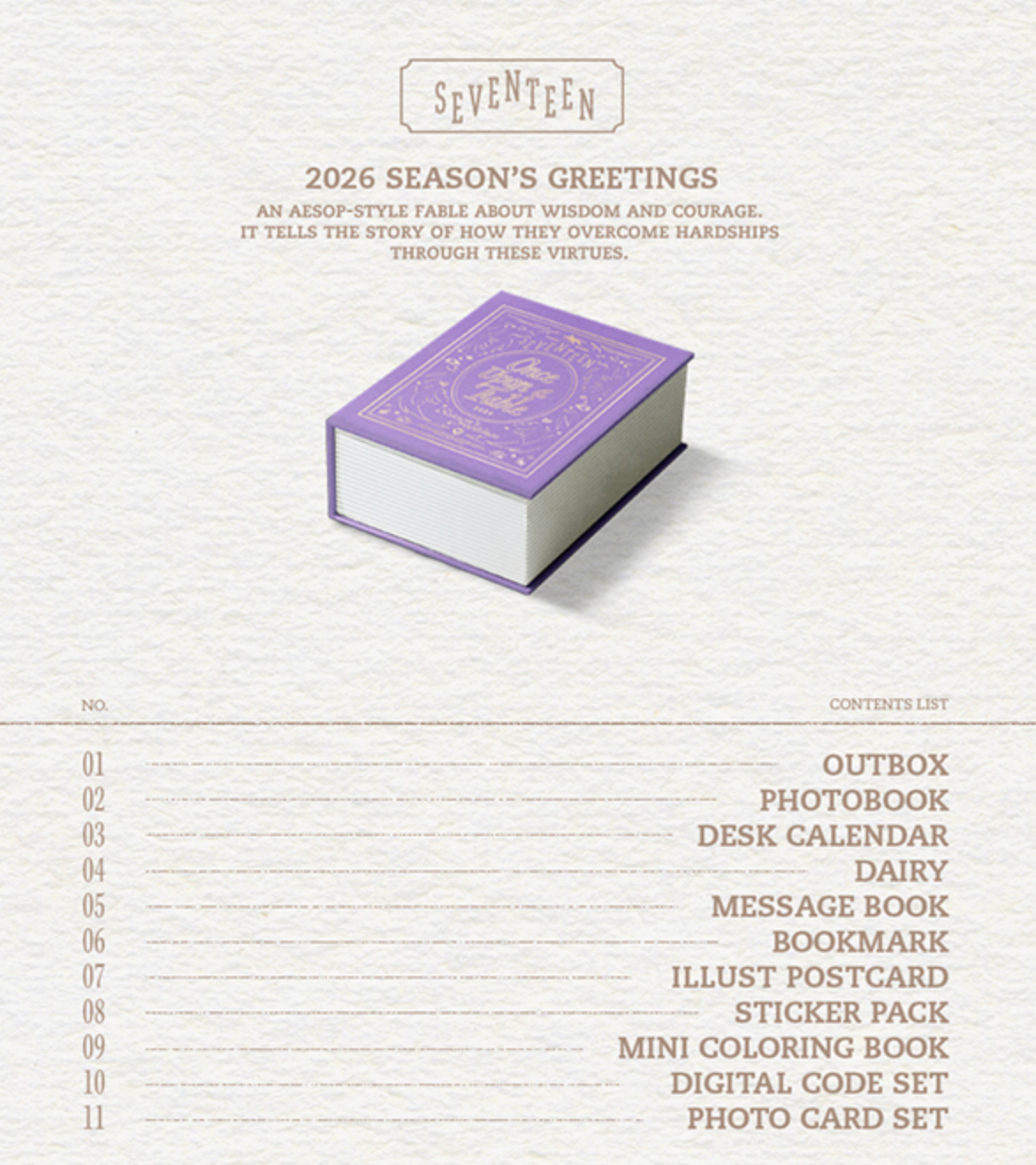 SEVENTEEN 2026 SEASON'S GREETINGS & WALL CALENDAR [ONCE UPON A FABLE]