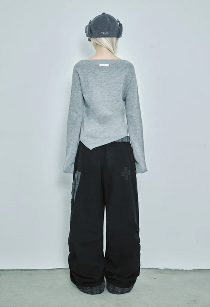 HUG YOUR SKIN Fallen Angel Button Knit Top