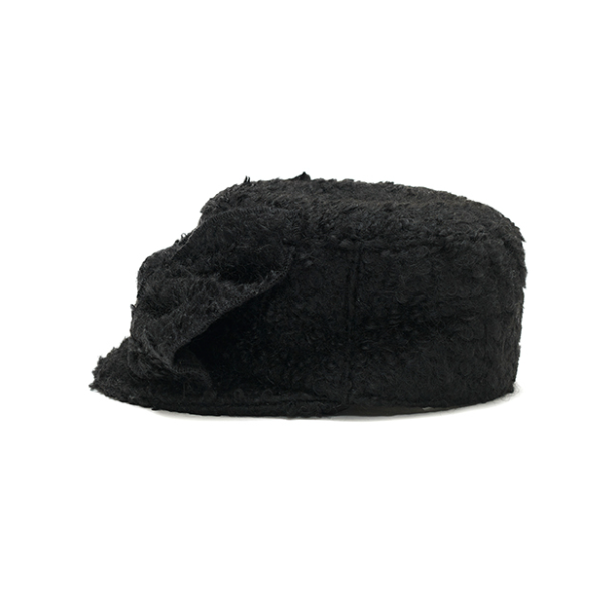 [Aespa Winter Worn] Awesome Needs Bellboy Cap Ribbon_Wool Black