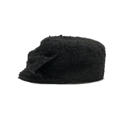 [Aespa Winter Worn] Awesome Needs Bellboy Cap Ribbon_Wool Black