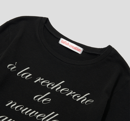 Oafish See-Through Lettering Long Sleeve_ Balck