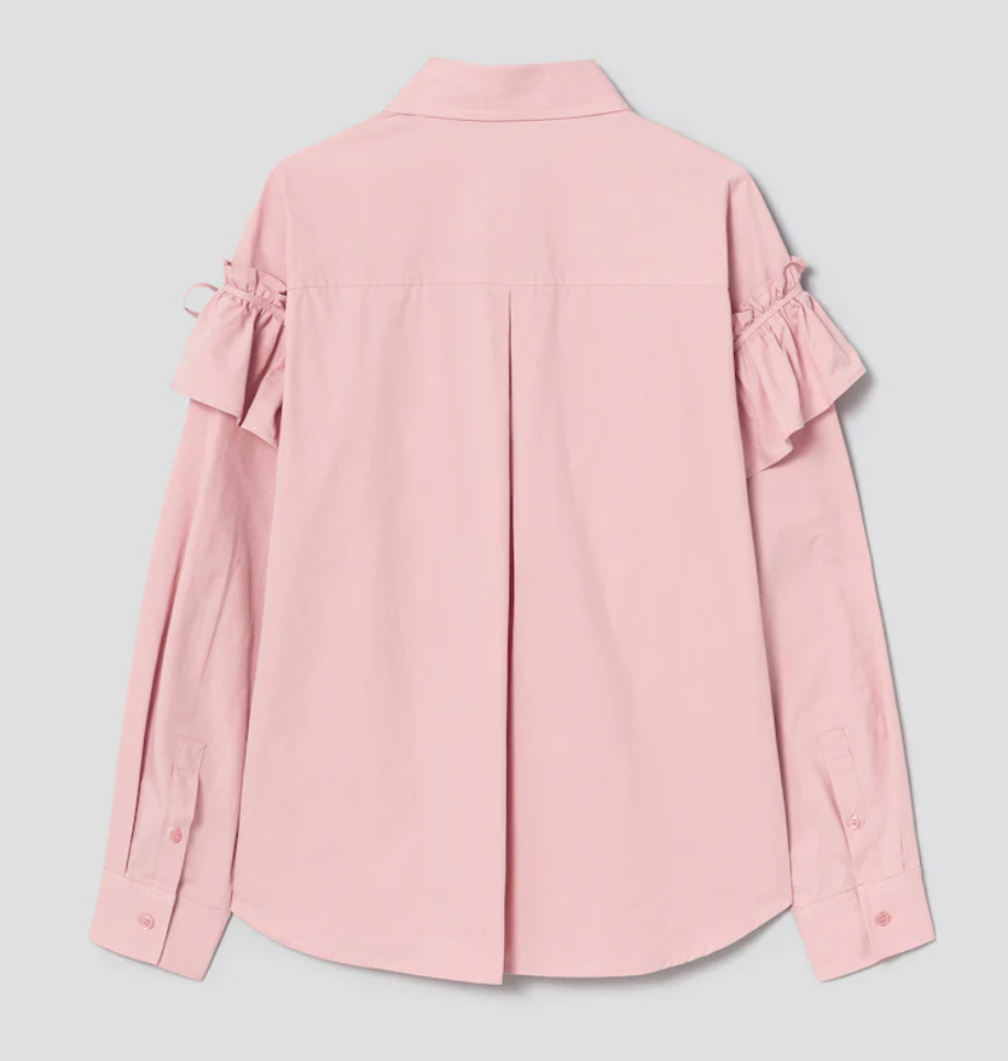 [Ive Liz Worn] 8 Seconds X Minju Kim Frill Long Sleeve Shirt Light Pink