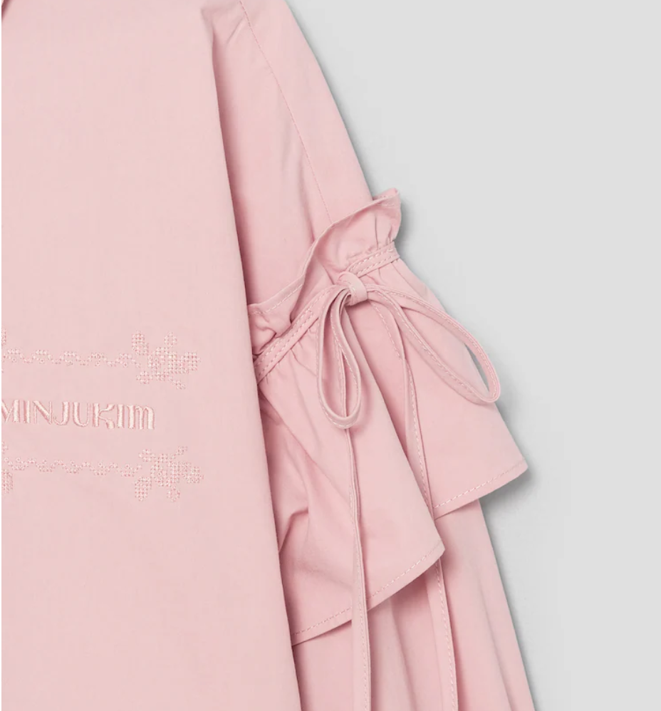 [Ive Liz Worn] 8 Seconds X Minju Kim Frill Long Sleeve Shirt Light Pink