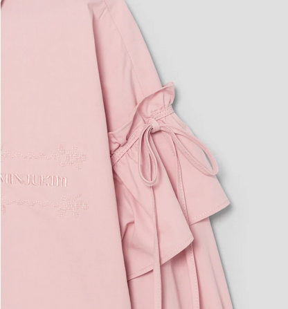 [Ive Liz Worn] 8 Seconds X Minju Kim Frill Long Sleeve Shirt Light Pink