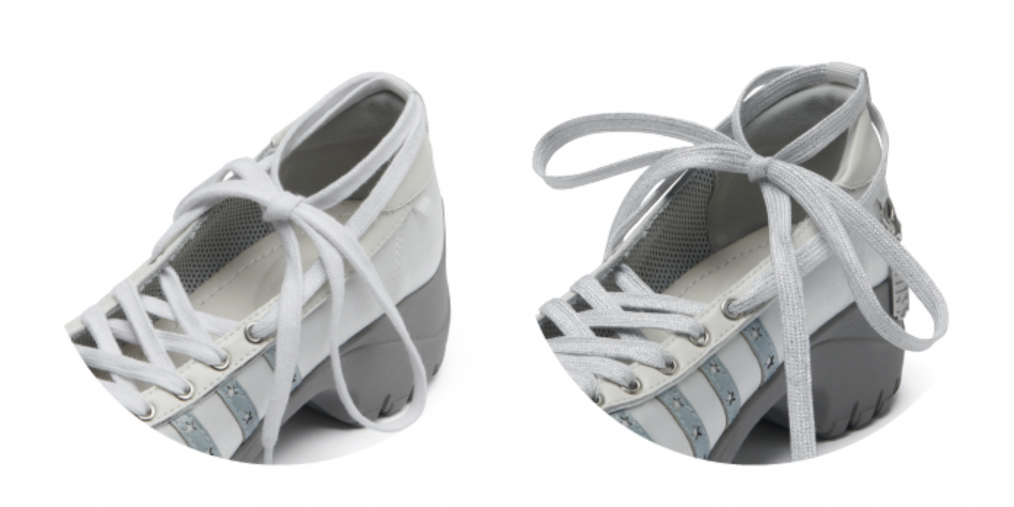 ILLIT x ROCKFISH WEATHERWEAR -  BLISS HEEL LACEUP SNEAKERS