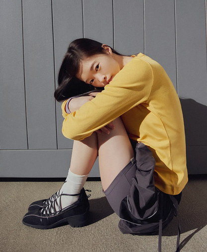 ILLIT x ROCKFISH WEATHERWEAR -  BLISS HEEL LACEUP SNEAKERS