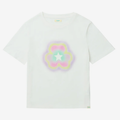 ILLIT x ROCKFISH WEATHERWEAR - CLOVER HALF SLEEVE T-SHIRT - WHITE