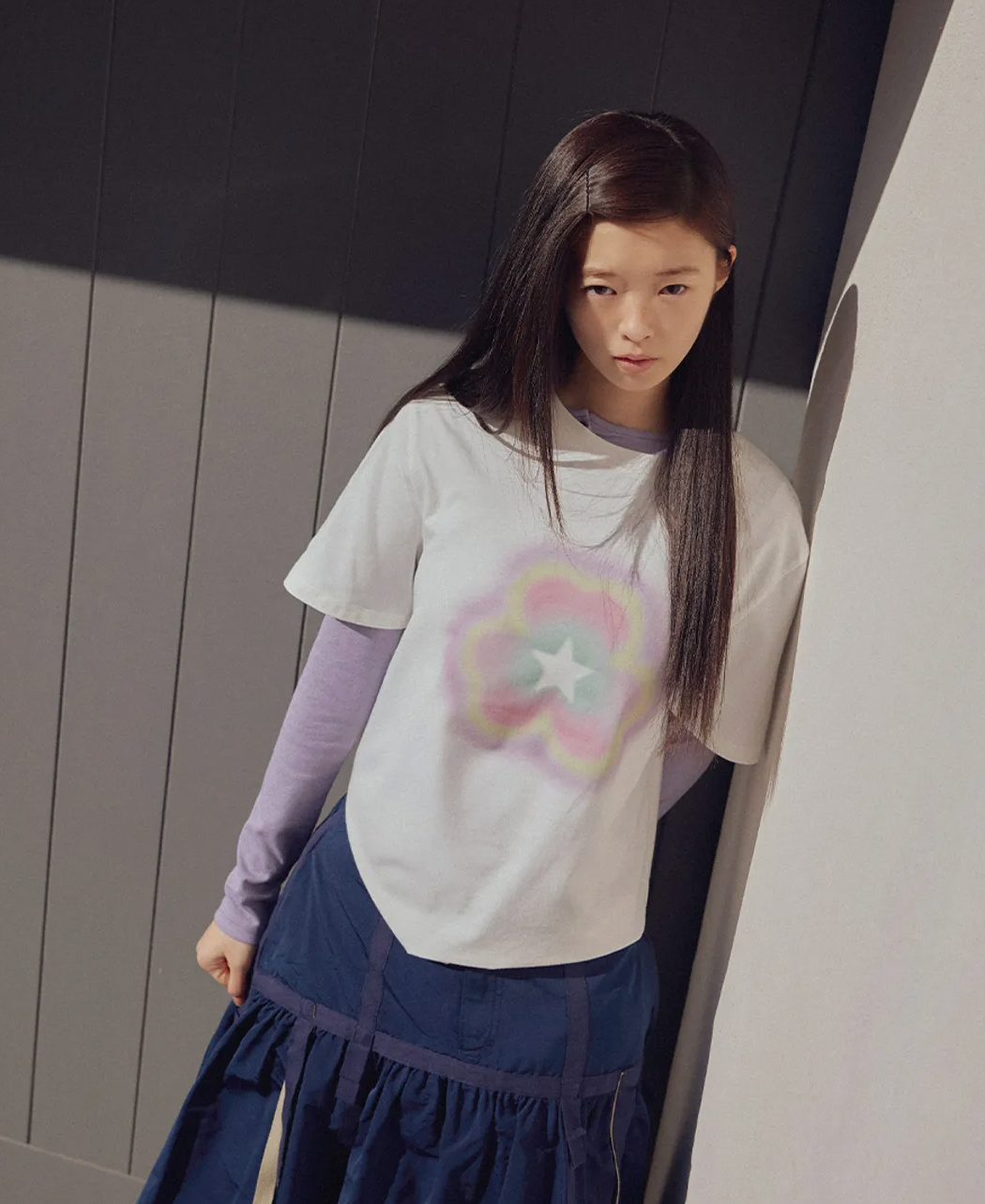 ILLIT x ROCKFISH WEATHERWEAR - CLOVER HALF SLEEVE T-SHIRT - WHITE